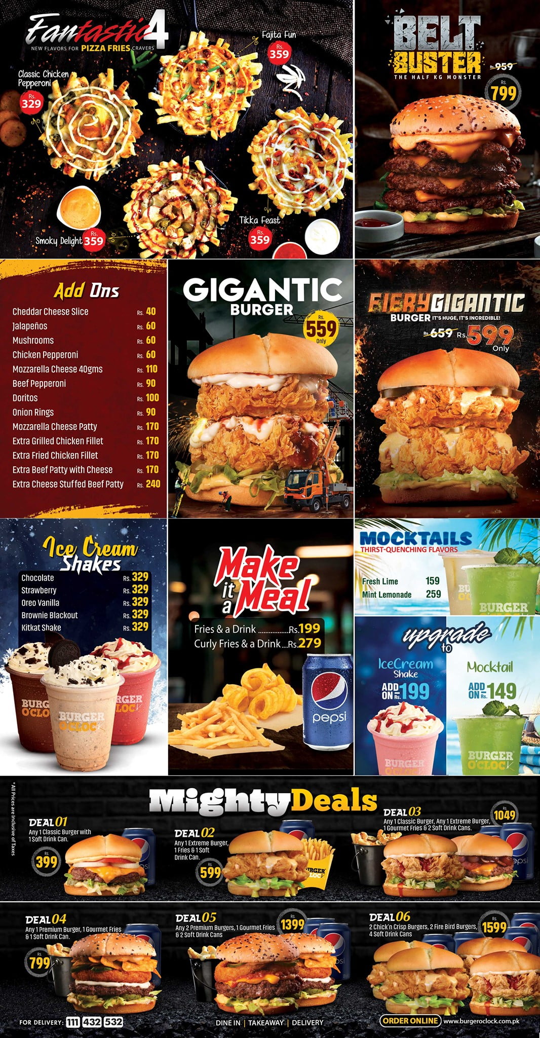 Burger O’Clock Menu Pakistan with Authentic Prices Home Foodies