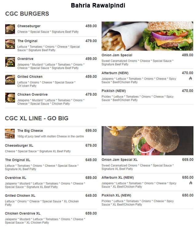 CGC Menu